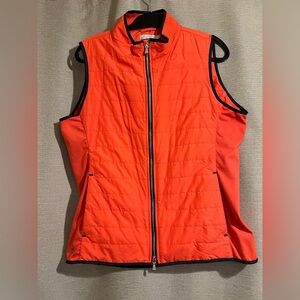 Peter Millar  Blue and Orange Full Zip Golf Vest